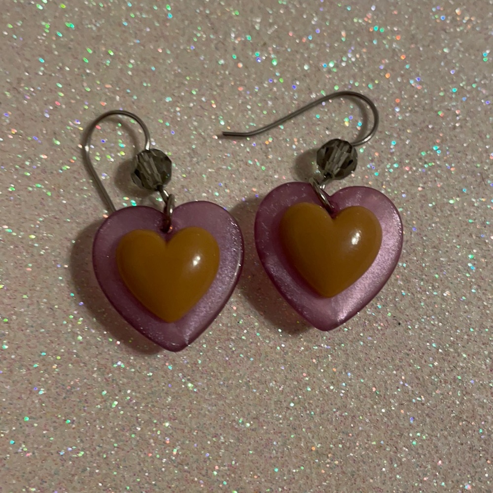 Tarina Tarantino Brown and Purple Barbie Earrings